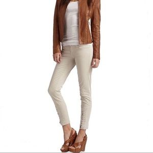 VINCE whipped lace-up ankle jeans in Putty Beige Neutral Size 28 pants